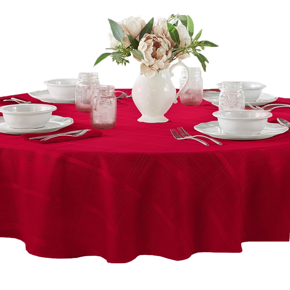 Elegance Plaid Jacquard Woven Tablecloth