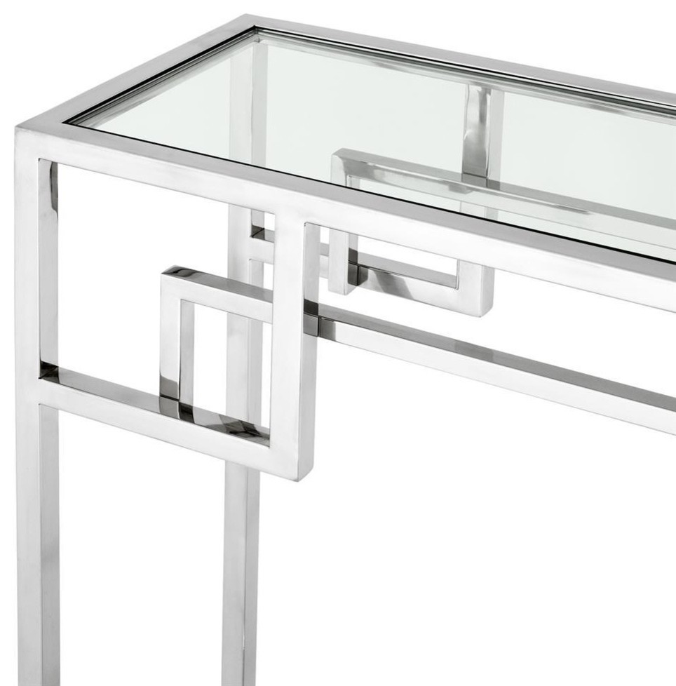 Silver Console Table  Eichholtz Morris   Contemporary   Console Tables   by Oroa   Distinctive Furniture  Houzz