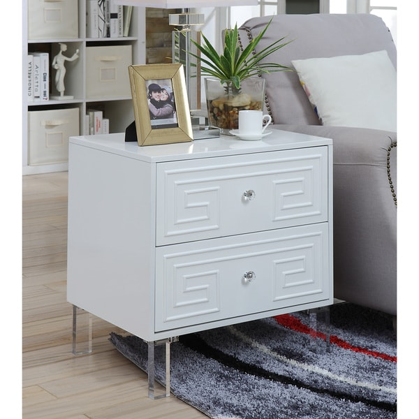 Furniture of America Zala Contemporary 24-inch 2-drawer Side Table