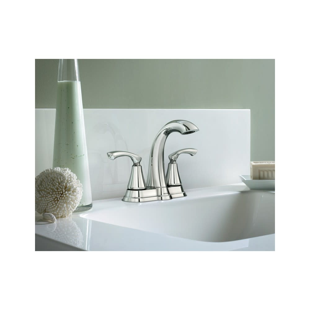 Moen Tiffin Bathroom Lavatory Faucet Chrome 2 Handle High Arc ;