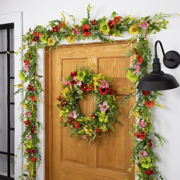 Poppy and Eucalyptus Spring Garland