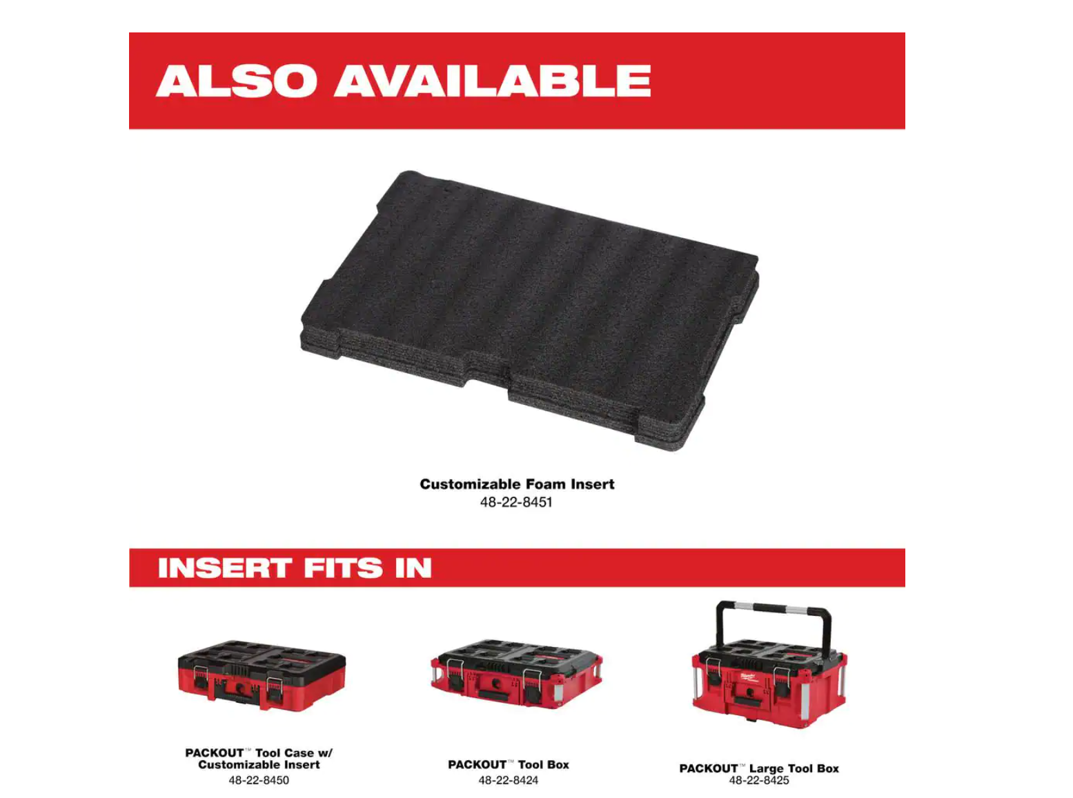 Milwaukee 48-22-8424 PACKOUT 22 in. Medium Red Tool Box with 75 lbs. Weight Capacity