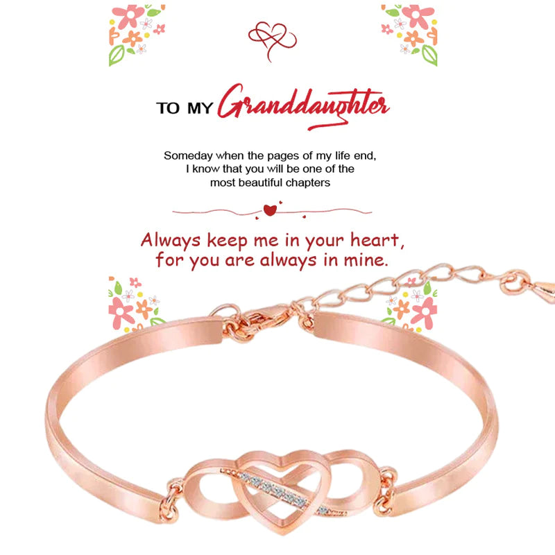 Always Remember I Love You Forever Love Heart Bracelet