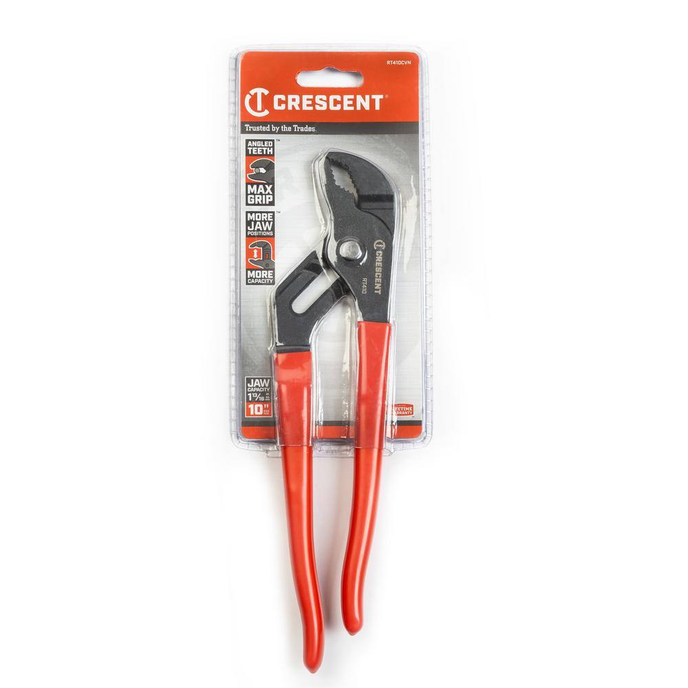 Crescent 10 in. V-Jaw Dipped Handle Tongue and Groove Pliers RT410CVN-05