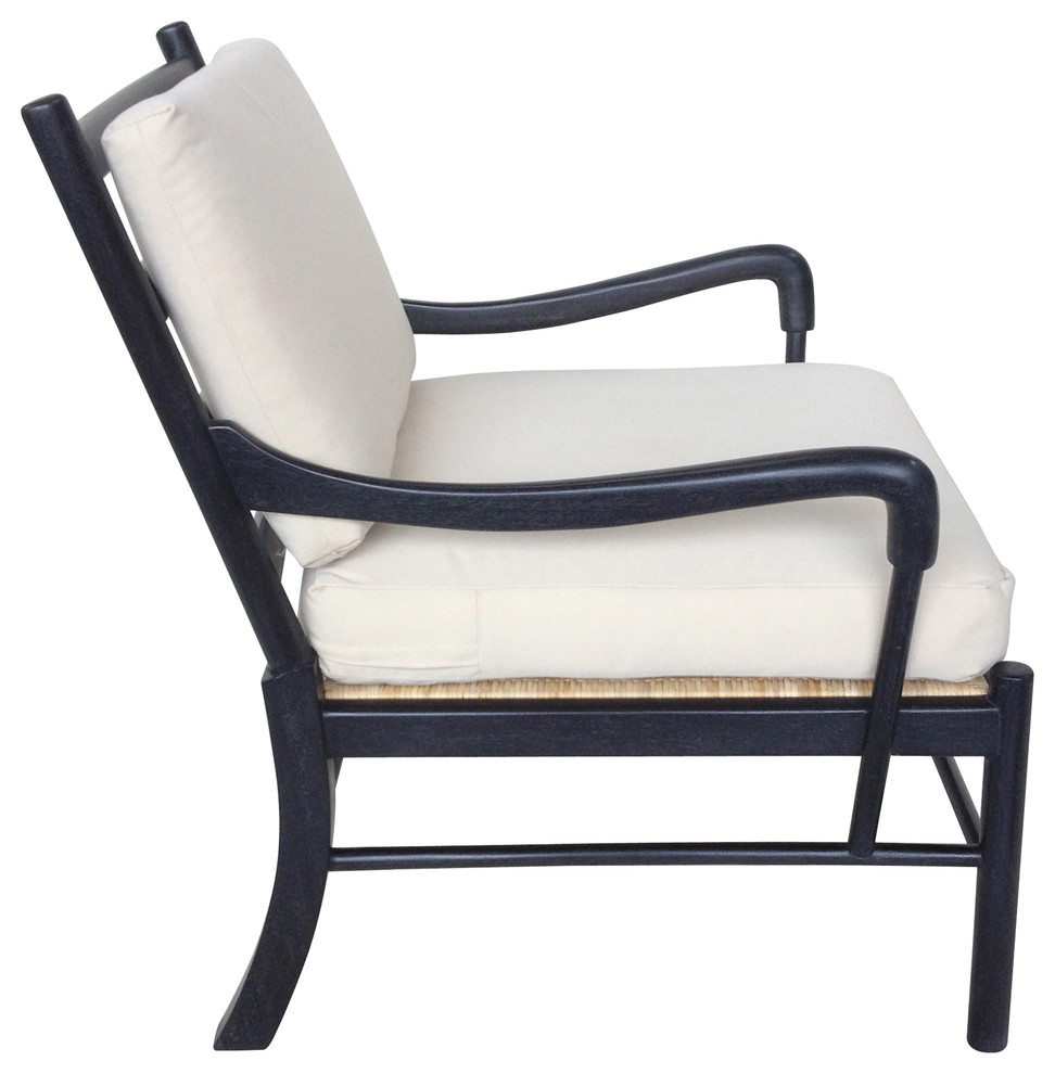 Kevin Chair  Hand Rubbed Black   Tropical   Armchairs And Accent Chairs   by HedgeApple  Houzz