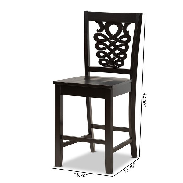 Gervais Modern and Contemporary Transitional 2-Piece Counter Stool Set