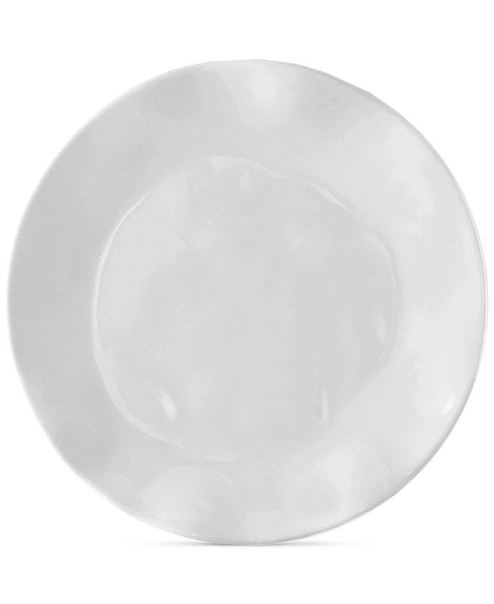 Q Squared Ruffle White Melamine Salad Plate Set Of 4