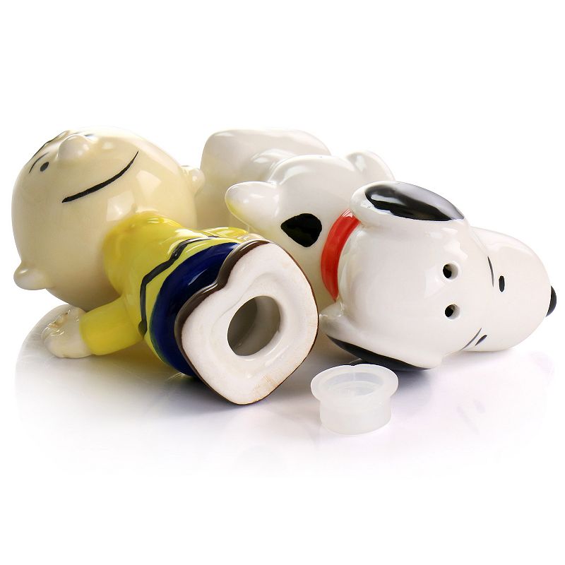 Gibson Home Peanuts Classical Pals Charlie Brown and Snoopy Figurine Salt and Pepper Shaker Set