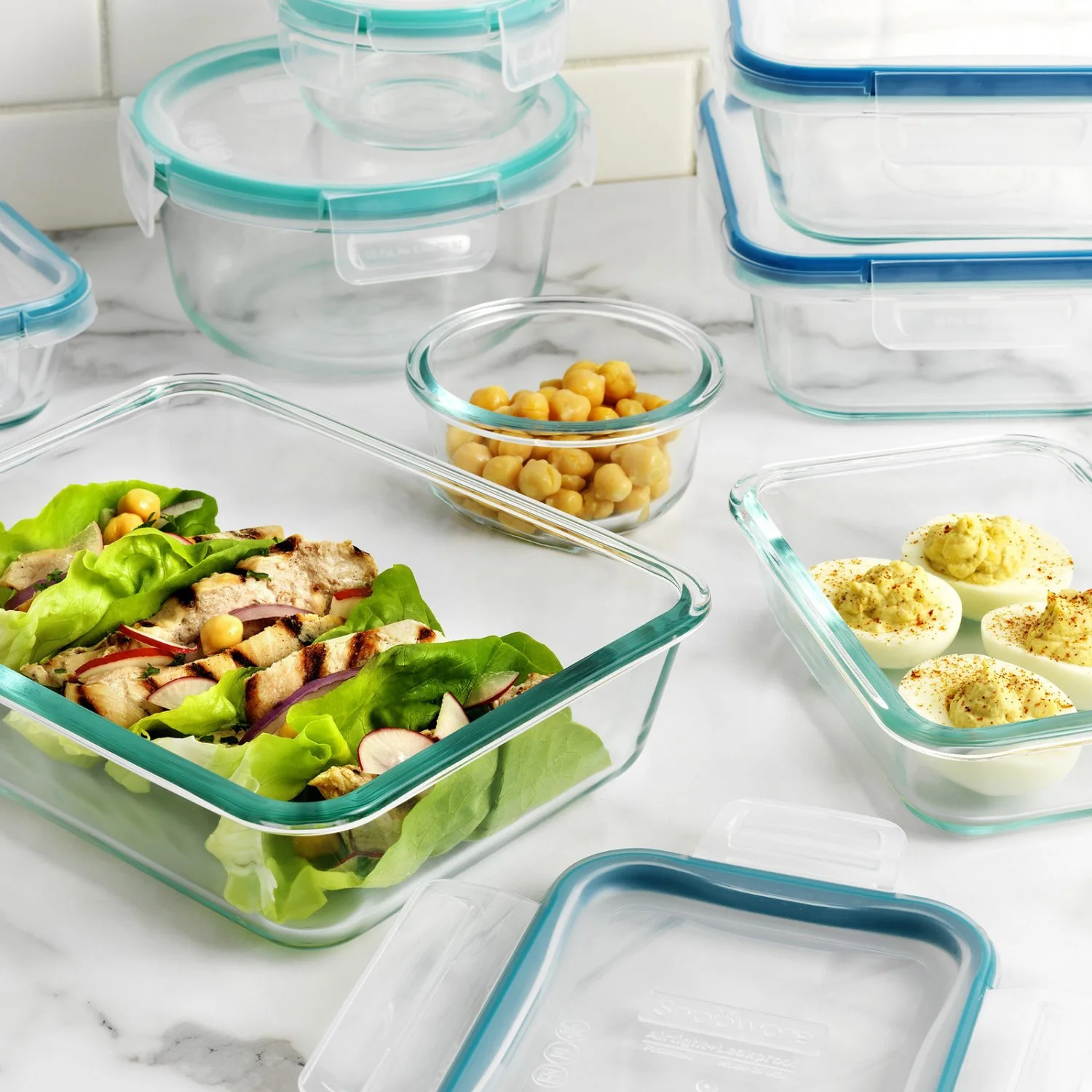 Snapware Pyrex 18-piece Glass Food Storage Set， Airtight， Leak-Proof