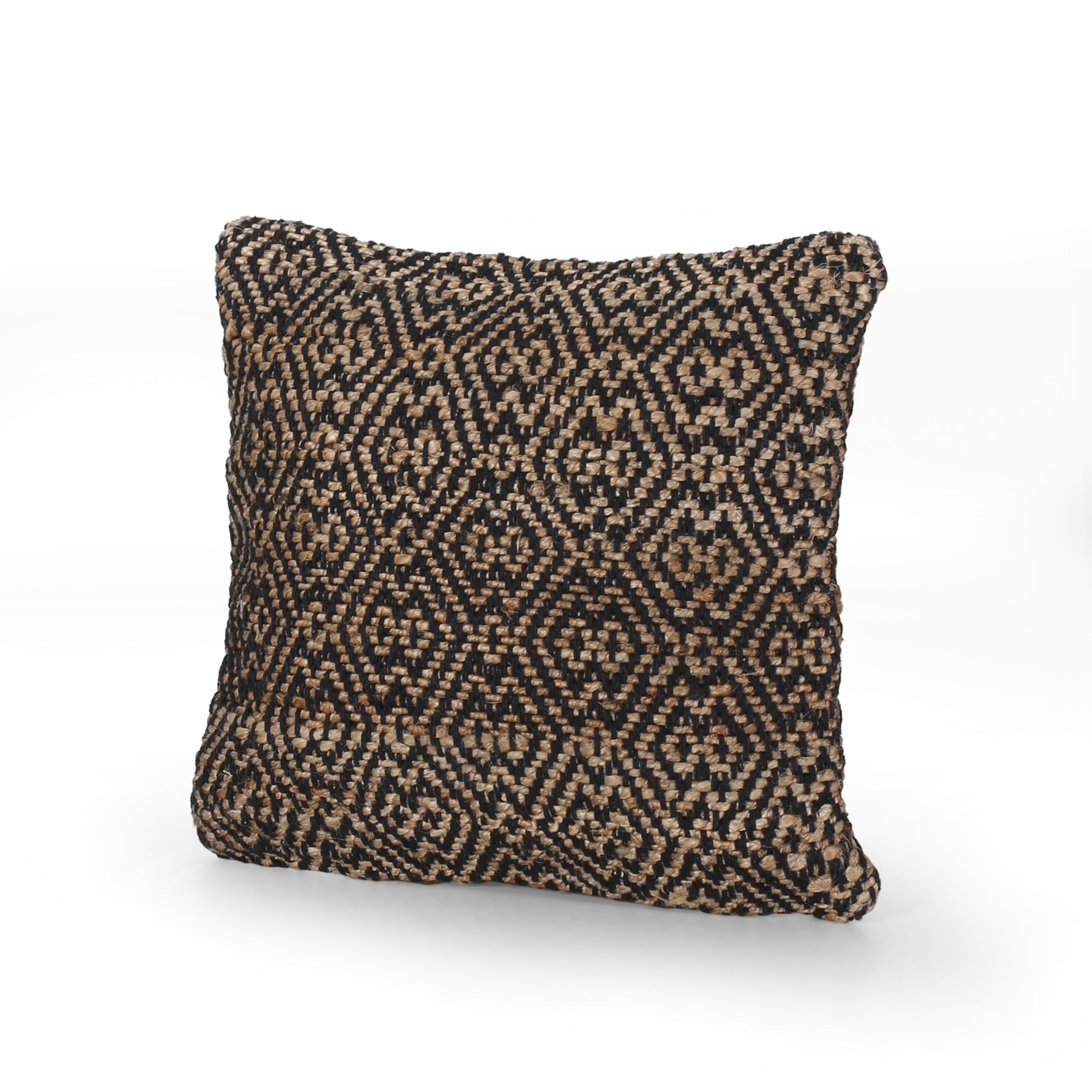 Tzipporah Boho Jute and Cotton Pillow Cover