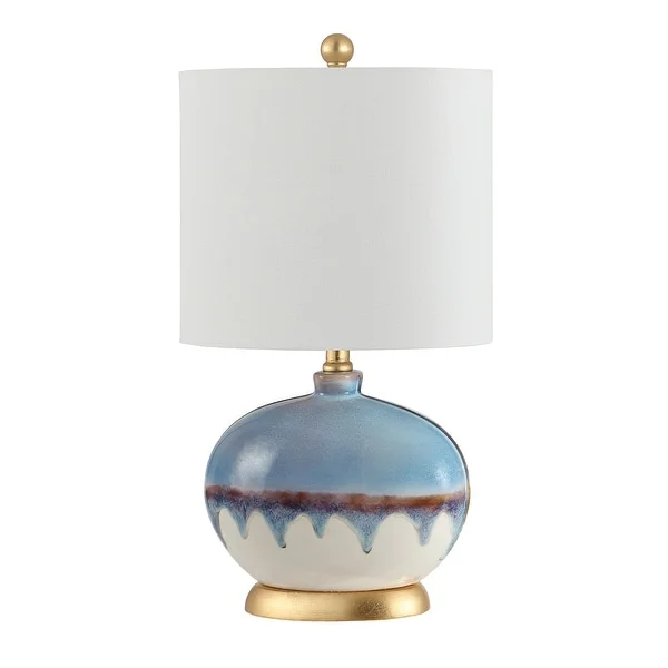 SAFAVIEH Lighting Koa Blue 21-inch Ceramic LED Table Lamp - 13