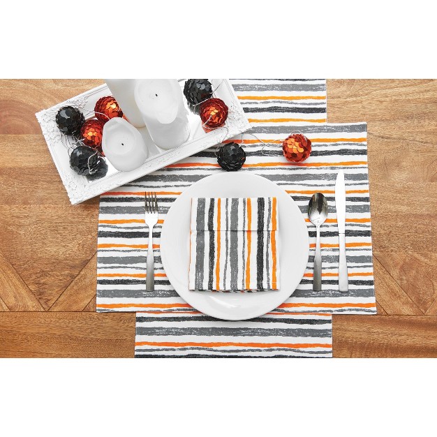 C amp f Home Spooky Stripe Printed Halloween Table Runner