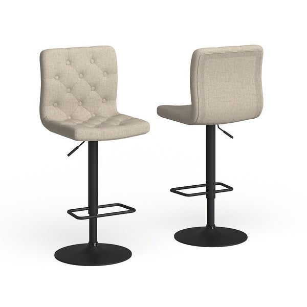 Strick and Bolton Sebastian Adjustable Button-tufted Stools (Set of 2)