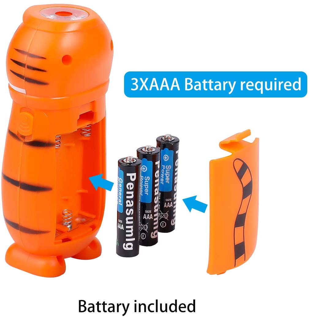 KunHe Small Mini LED Flashlight With Battery， Pack of 4