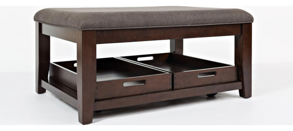 Twin Cities Ottoman Cocktail Table   Transitional   Footstools And Ottomans   by HedgeApple  Houzz