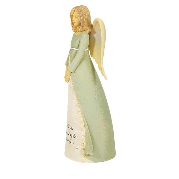 Foundations Going To Get Easier Angel One Angel Figurine 7 5 Inches Figure Encouragement Sympathy 6011545 Polyresin Green