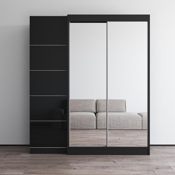 Aria 2D120-EX Wardrobe with 2 Mirrors - - 37844234