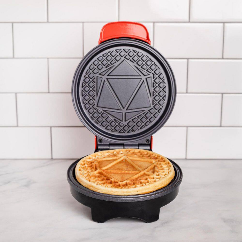 Uncanny Brands Dungeons and Dragons 20-Sided Die Red American Waffle Maker WM1-DAD-DI1