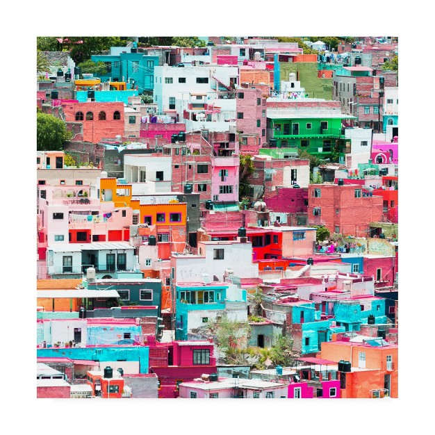 Trademark Fine Art philippe Hugonnard x27 viva Mexico 3 Guanajuato Colorful Cityscape Iv x27 Canvas Art