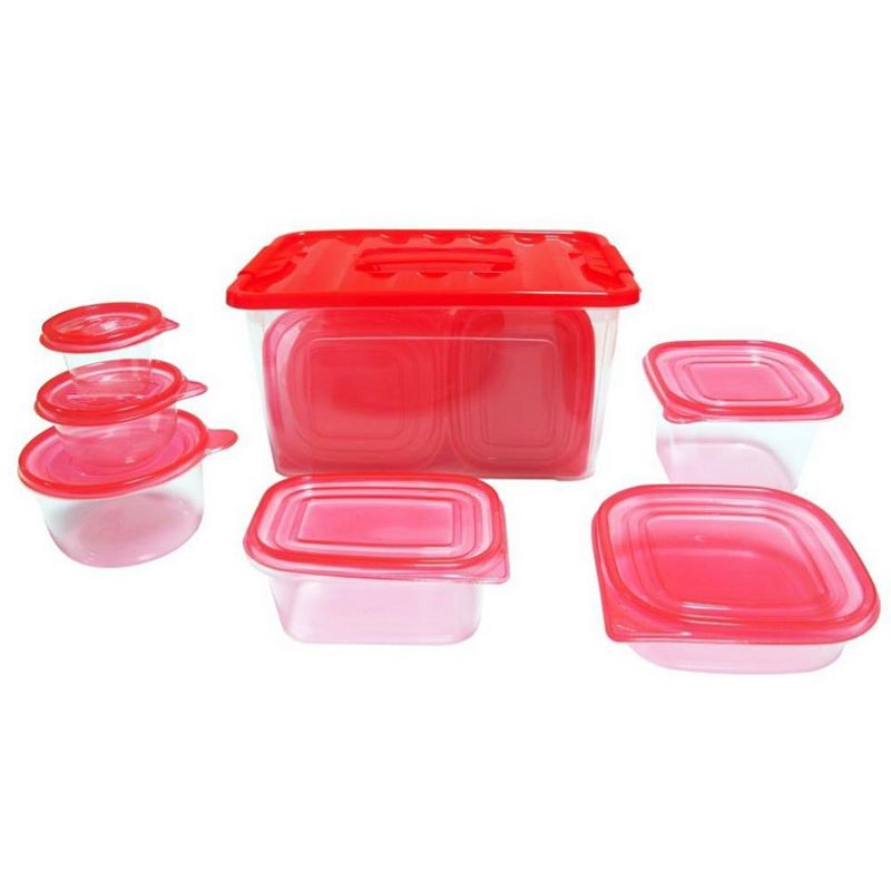 Nested 62 Piece Plastic Container Set with Storage Container