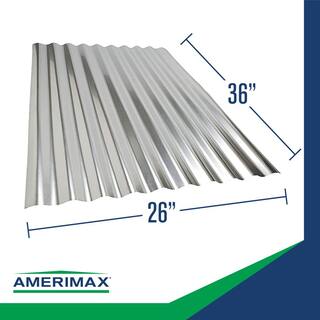 Amerimax Home Products 3 ft. Galvanized Steel Corrugated Project Panel (3-Pack) 4736011001