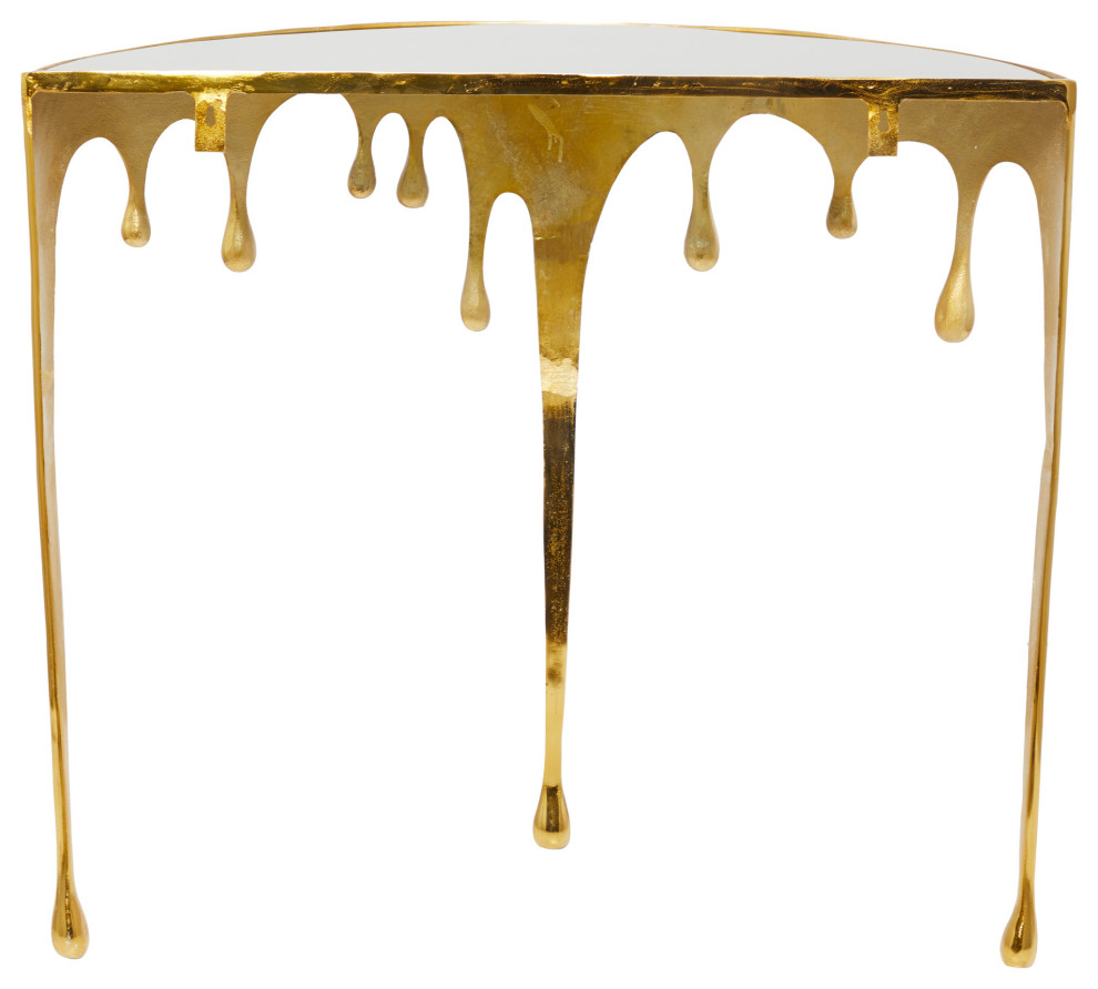 Contemporary Gold Aluminum Console Table 563207   Contemporary   Console Tables   by Brimfield  ampMay  Houzz