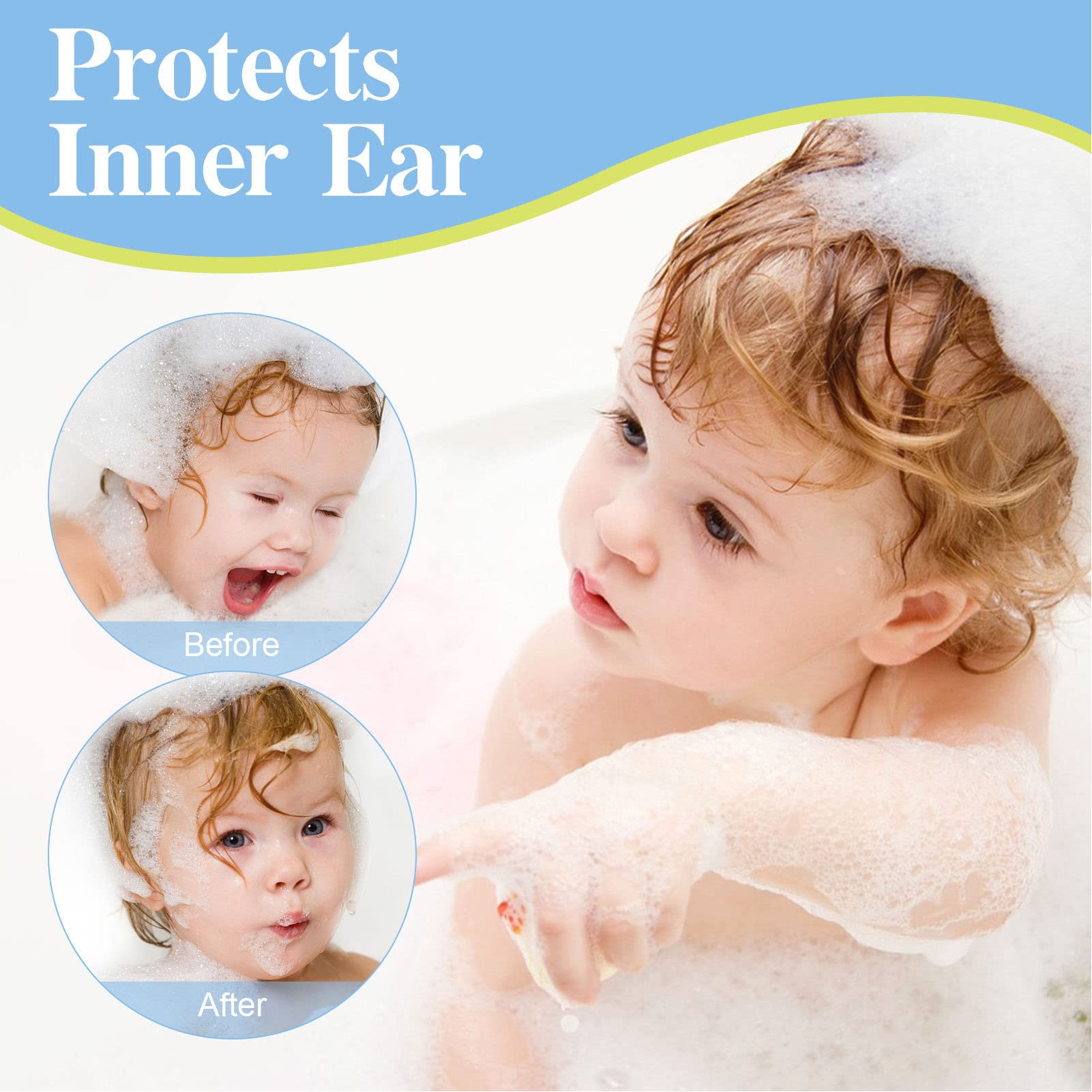 🔥Fall 50% Off Sale This Weekend Only🔥Waterproof Ear Stickers For Children Bathing And Swimming Ear Protectors 60PCS