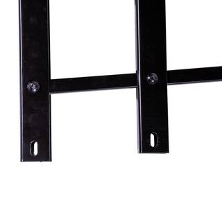 US Door and Fence Pro Series 4.84 ft. H x 7.67 ft. W Black Steel Adjustable Fence Panel FHF3R92X58US