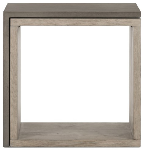 Coralia End Table Dark Grey Concrete   Farmhouse   Side Tables And End Tables   by Rustic Home Furniture Deco  Houzz