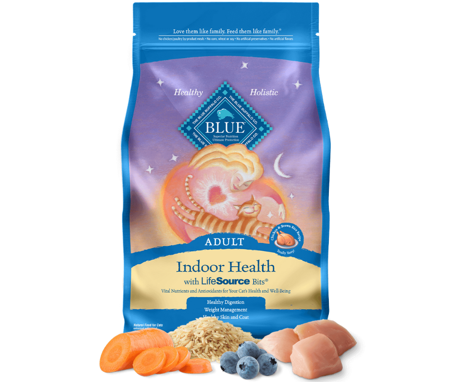 Blue Buffalo Indoor Health - Indoor Breeds， Adult Cat Chicken and Brow