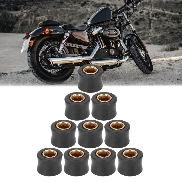 Unique Bargains Universal Motorbike Rear Shock Absorber Cushion Rubber Ring Bushing 10pcs