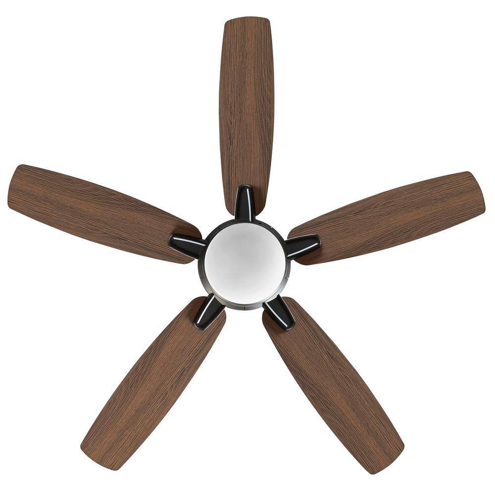 Home Decorators Collection Fawndale 46 in. Indoor Integrated LED Bronze Ceiling Fan with Light Kit 5 Reversible Blades and Remote Control 52021