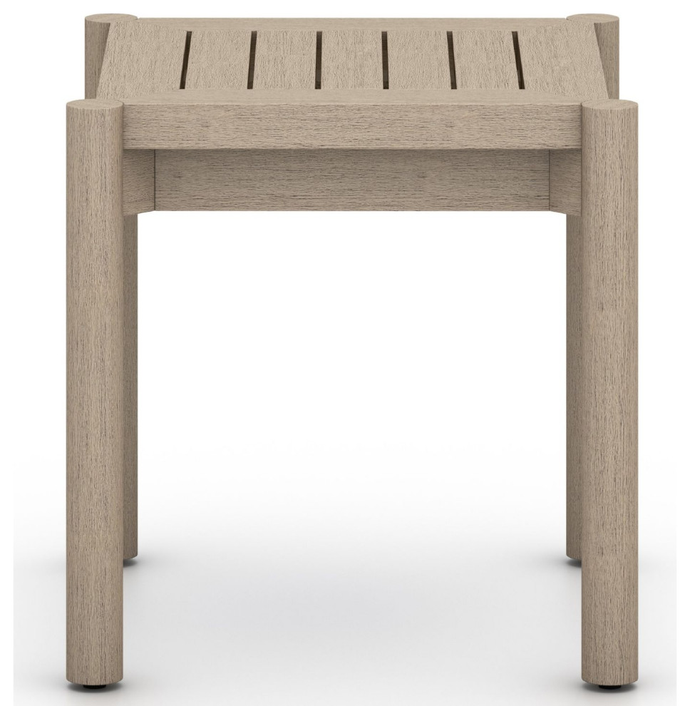 Nelson Washed Brown Outdoor End Table   Transitional   Outdoor Side Tables   by Zin Home  Houzz