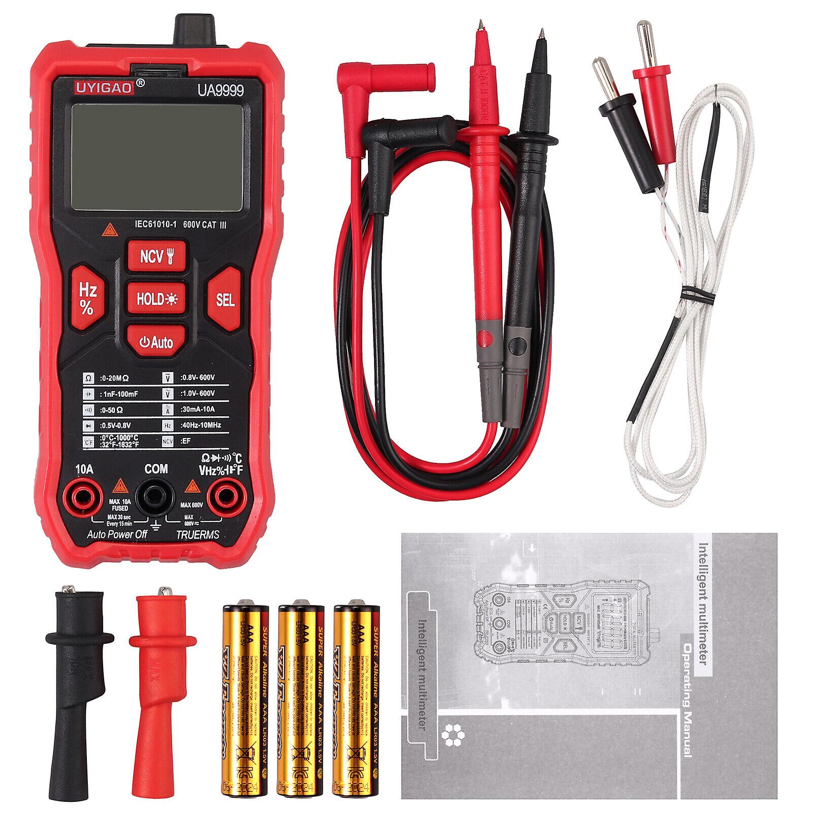 Digital Multimeter Ncv Ac Dc Dmm Voltage Current Meter Tester Trms Auto Range