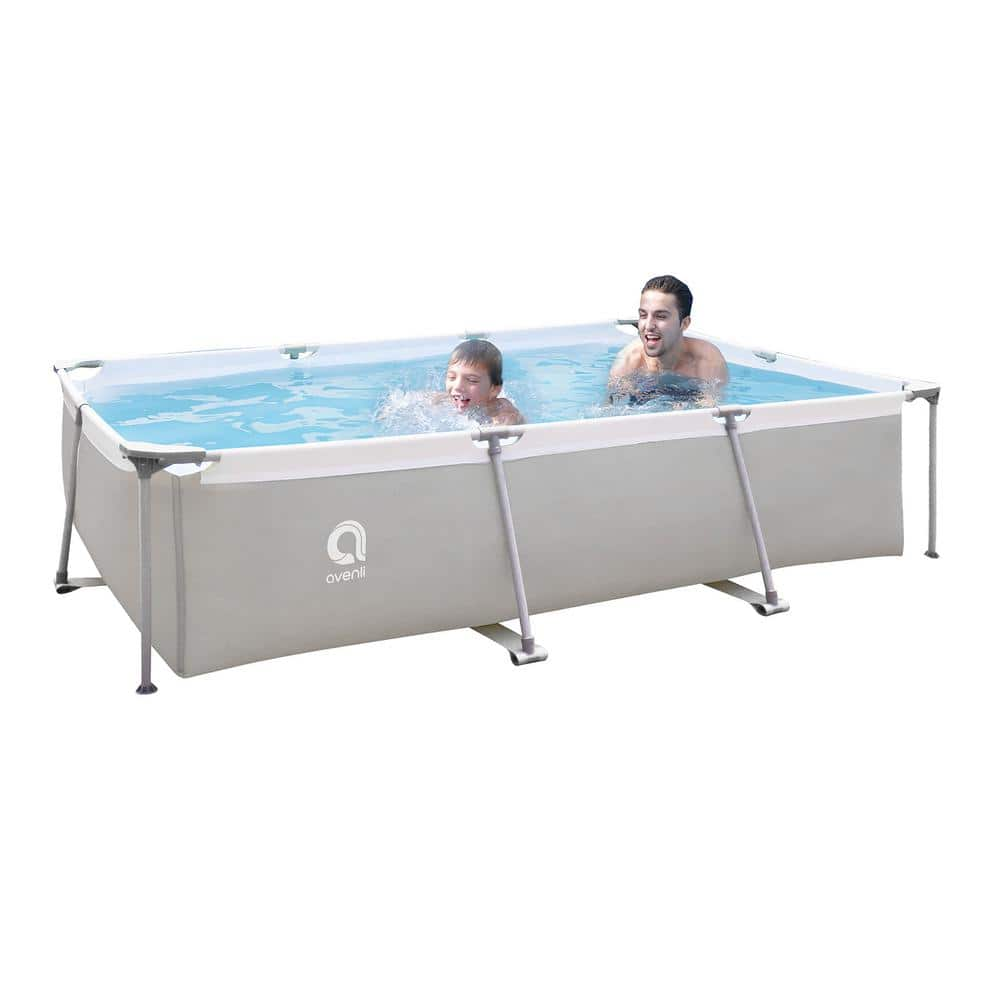 JLeisure 10 ft. x 6.5 ft. Rectangle 25 in. Metal Frame Pool JL-17773