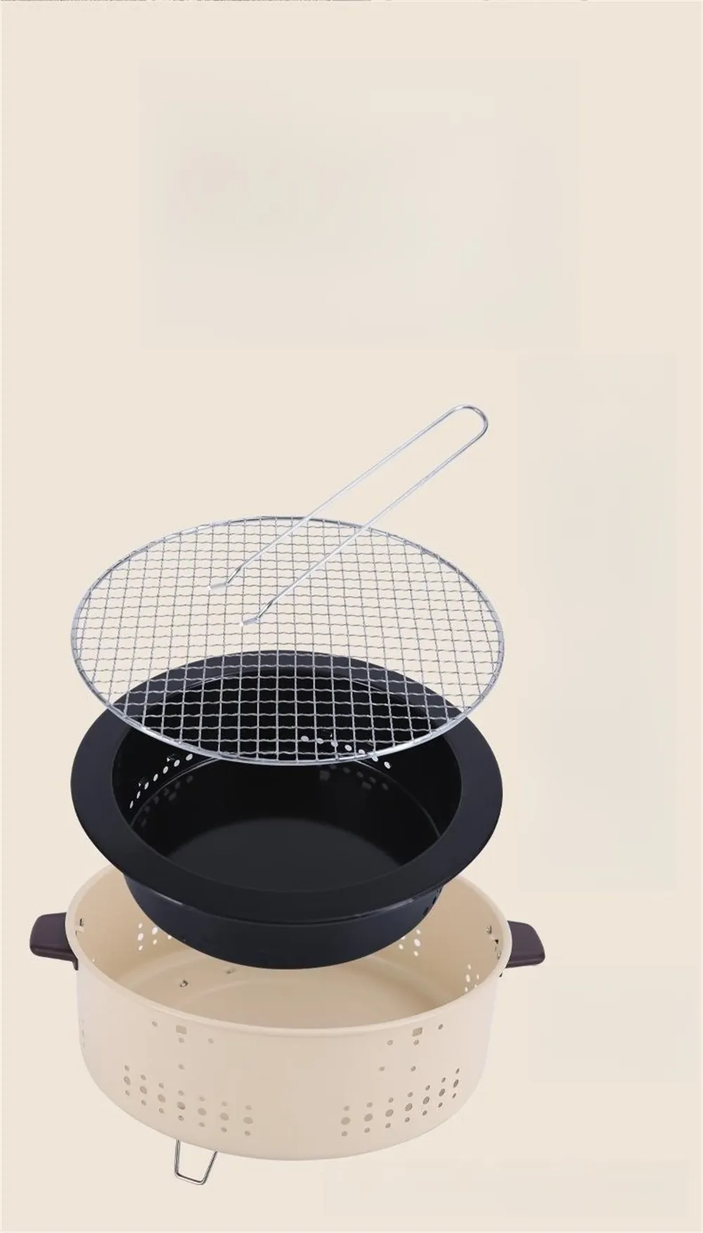 Advanced Technology Folding Hiking Round Charcoal Competitive Low Price Outdoor Thickened Iron Grill