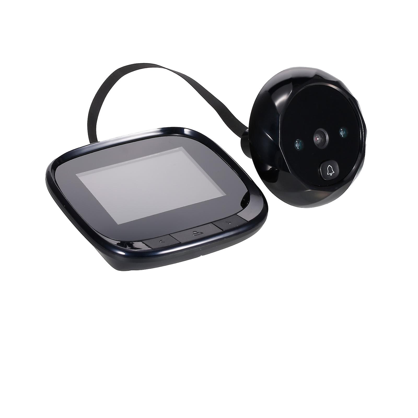 Black Digital Door Viewer Peephole Door Camera 0.3mp Doorbell 2.4-inch Lcd Screen Night Vision Photo Shooting Digital Door Monitoring For Home Securit