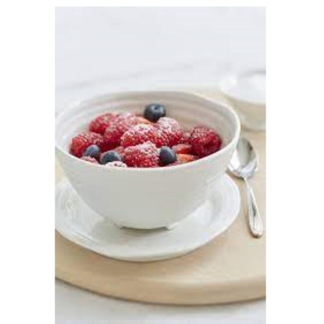 Portmeirion Sophie Conran White Berry Bowl and Stand   6.5\