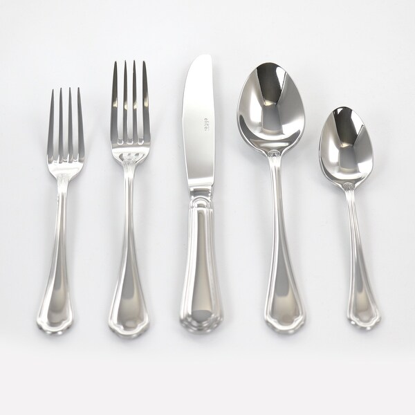 45 Piece Stainless Steel Flatware Set in Silver