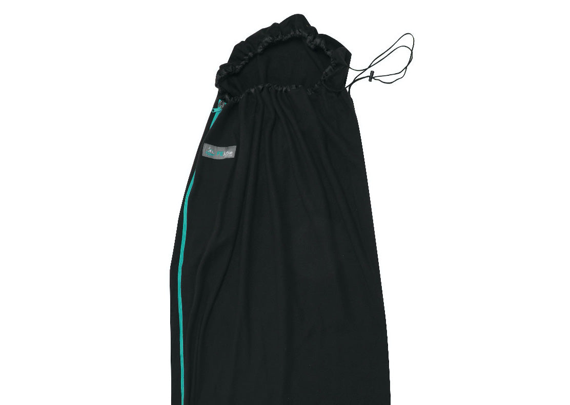 FE Active Sleeping Bag Fleece Liner - Sleeping Bag Liner with Drawstring Hood & Dual Slider Zipper Cold Weather Camping Blanket Sleeping Sack for Camping Bed Travel Gear | Designed in California, USA