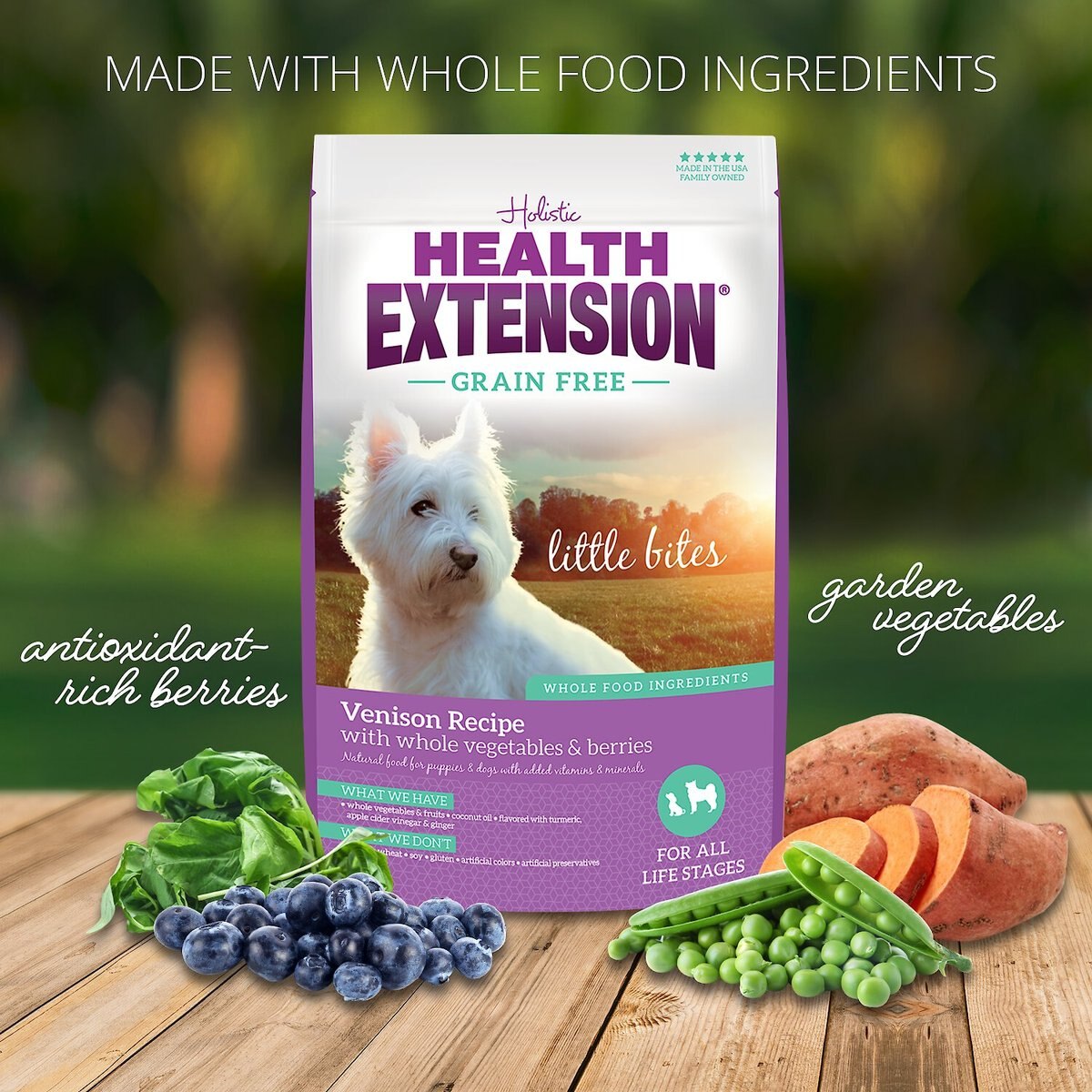 Health Extension Little Bites Grain-Free Venison Recipe Dry Dog Food