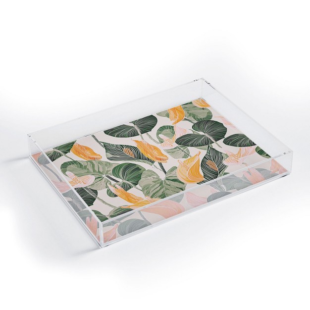 Gale Switzer Lush Lily Autumn Acrylic Tray Deny Designs