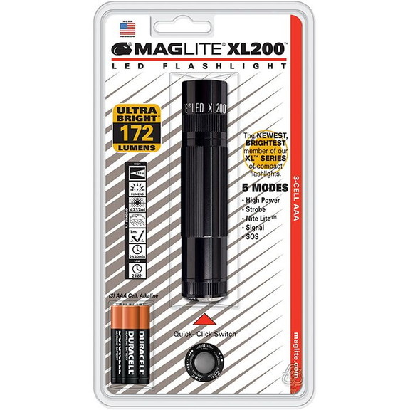 MAG XL200 S301C Maglite Led Xl200 Tac Pac Blk