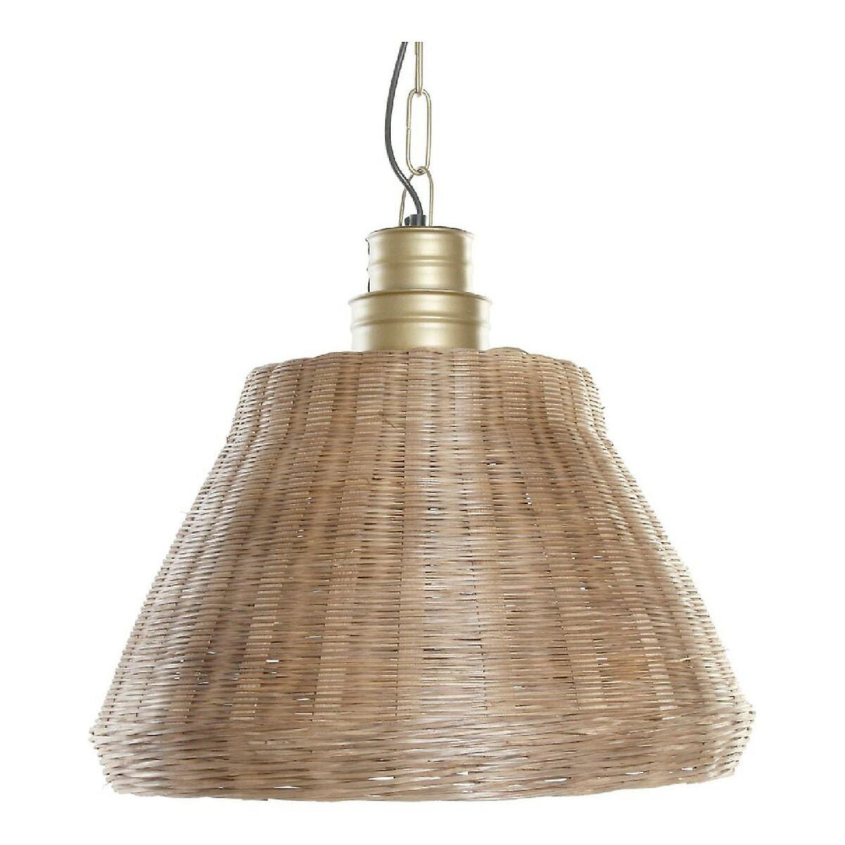 Ceiling light dkd home decor metal wicker (50 x 50 x 45 cm)