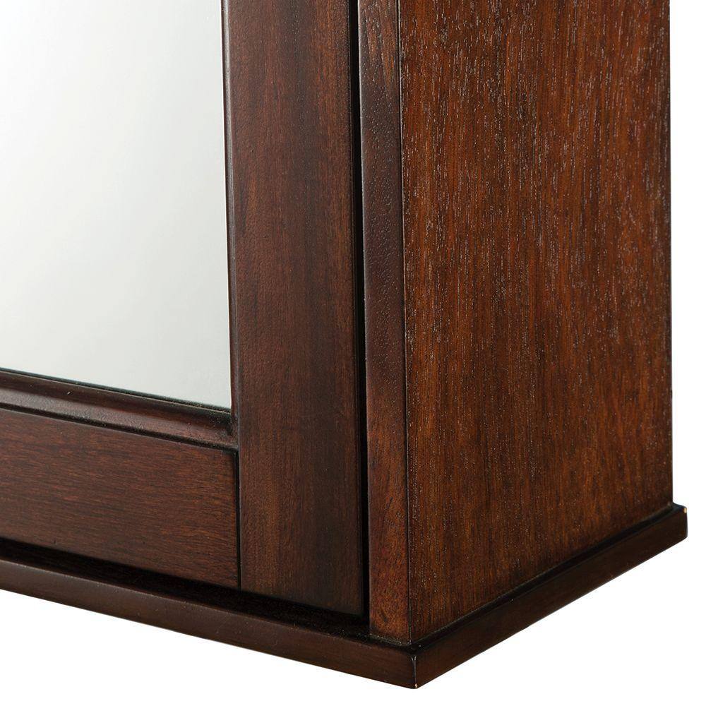 Home Decorators Collection Ashburn 23 in. W x 28 in. H x 7-34 in. D Framed Surface-Mount Bathroom Medicine Cabinet in Mahogany ASGC2328