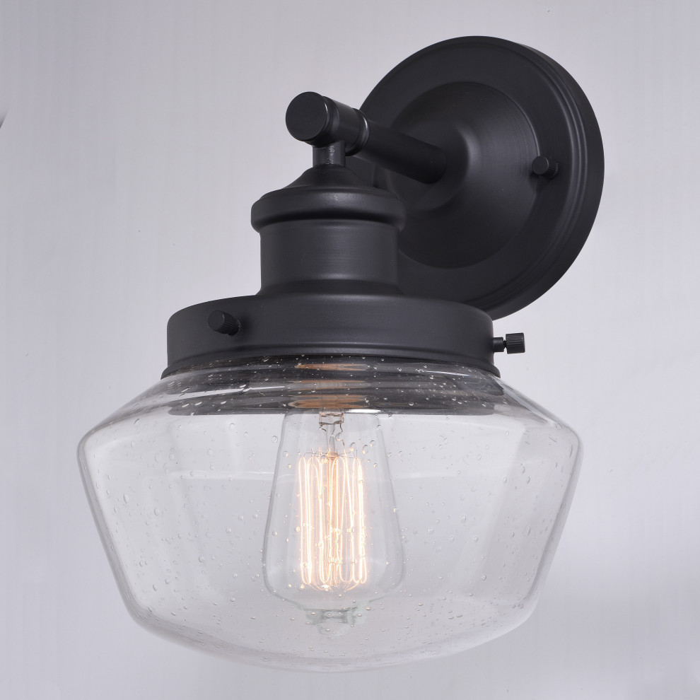 Collins 1 Light Wall Lantern   Farmhouse   Outdoor Wall Lights And Sconces   by Vaxcel  Houzz