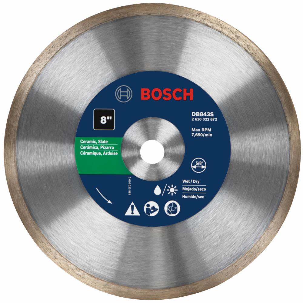 Bosch 8 Standard Continuous Rim Diamond Blade for Clean Cuts