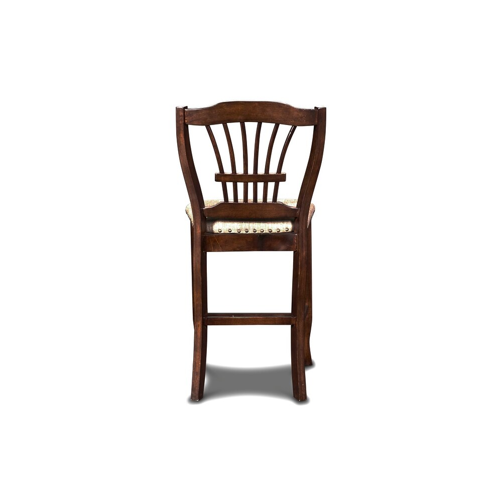 New Classic Furniture Viktor Espresso 7 Piece Round Counter Height Set