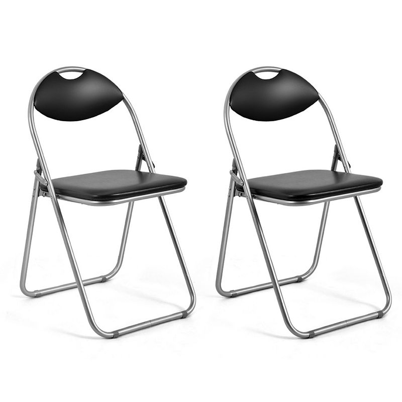 Portable U-Shape Folding Dining Chairs Set with Carrying Handles-Set of 2