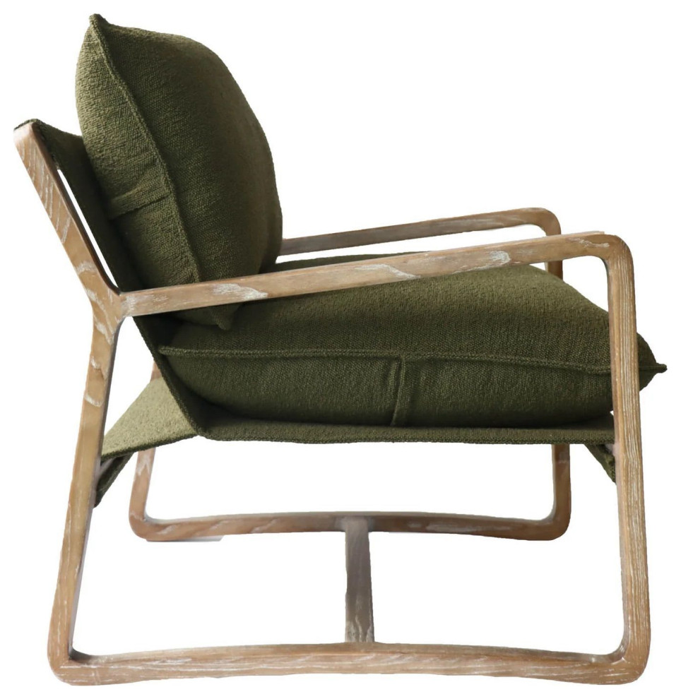 Hunter Club Chair   Moss Boucle   Midcentury   Armchairs And Accent Chairs   by LH Imports  Houzz